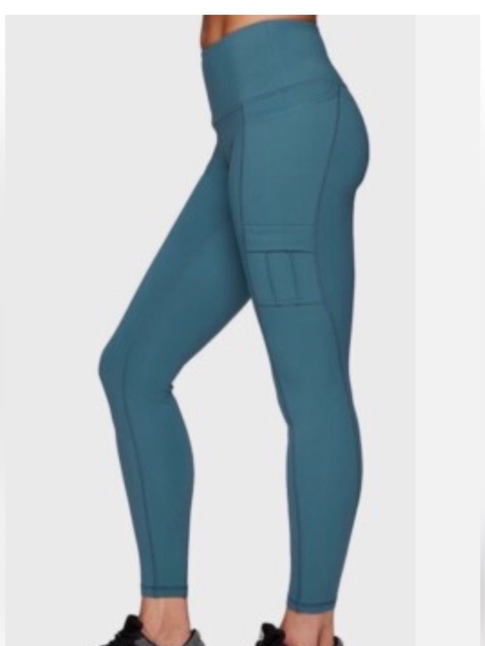 NWT Avalanche Dusty Blue High-Waist Compression 4 Way Stretch Leggings W Pockets
